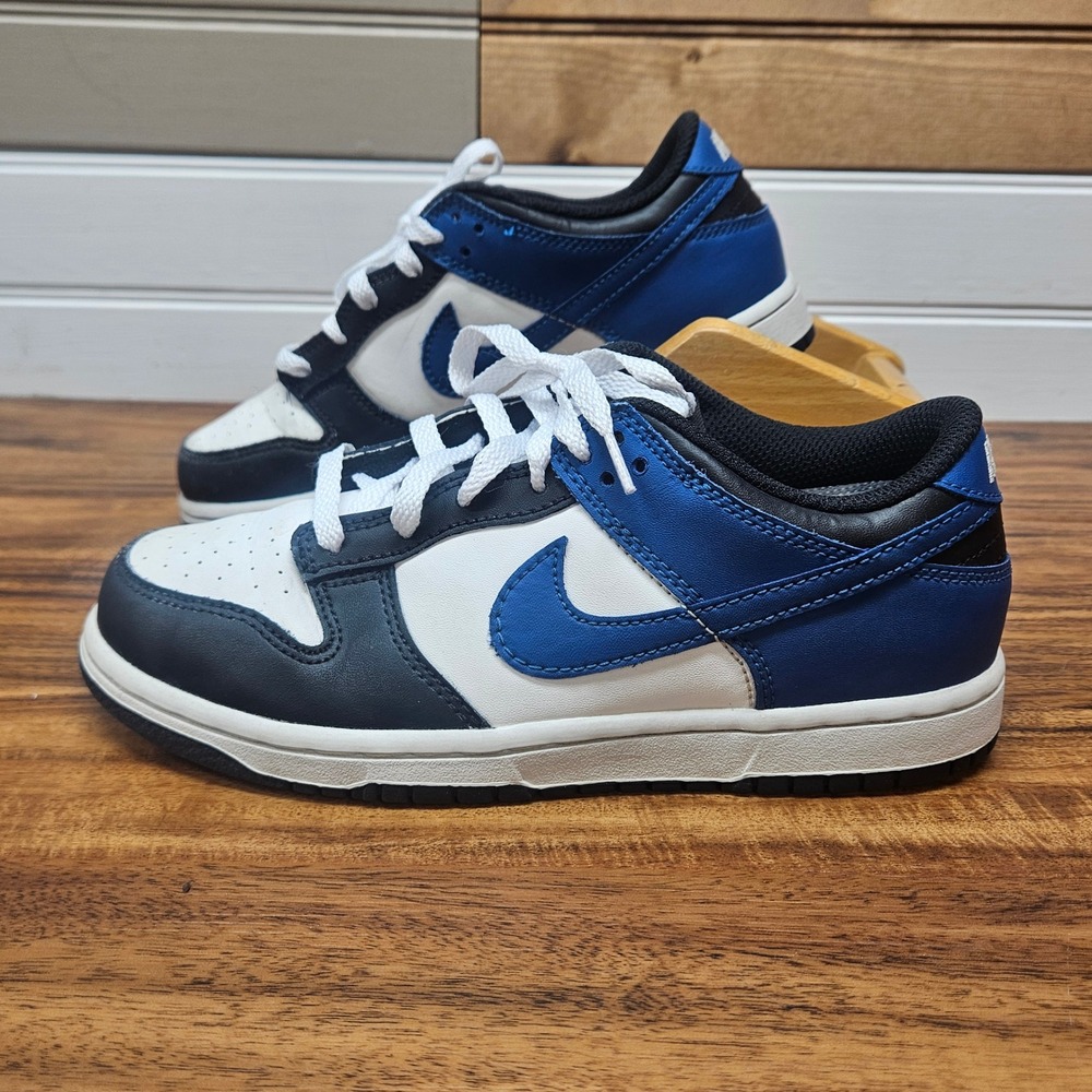Nike Dunk Low Polar Blue Black White DH9756-104 Kids 2.5Y Sneakers
